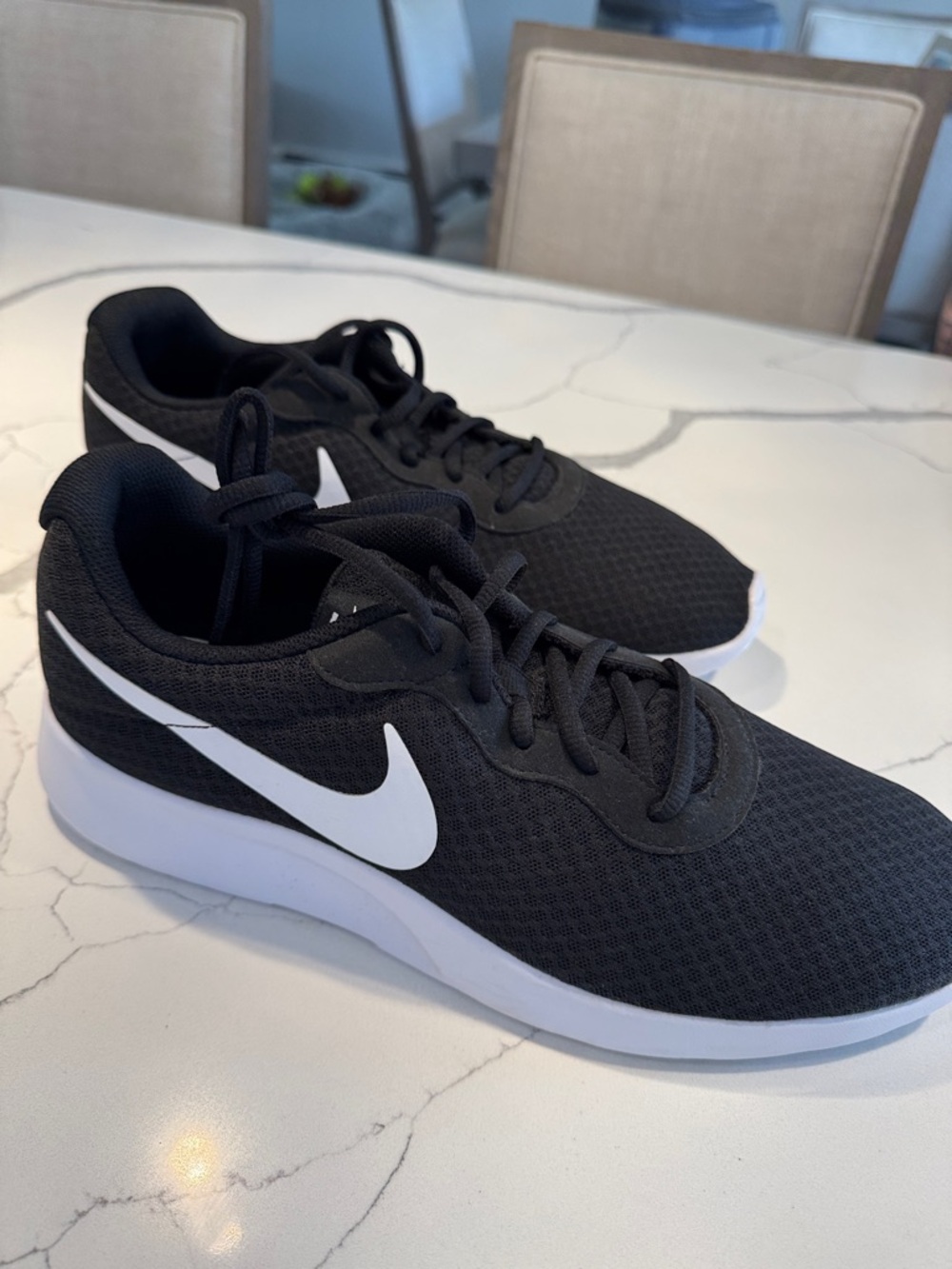 Nike Black & White Mesh Running Sneakers